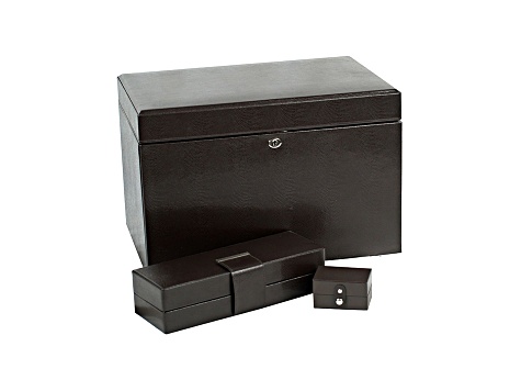 London Large Jewelry Box Cocoa By Wolf