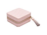 Caroline Zip Jewelry Case Rose Quartz By Wolf