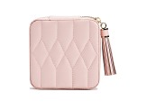 Caroline Zip Jewelry Case Rose Quartz By Wolf