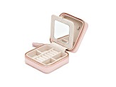 Caroline Zip Jewelry Case Rose Quartz By Wolf