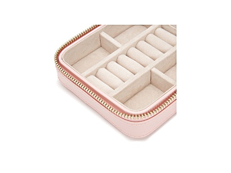 Caroline Zip Jewelry Case Rose Quartz By Wolf