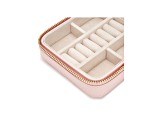 Caroline Zip Jewelry Case Rose Quartz By Wolf