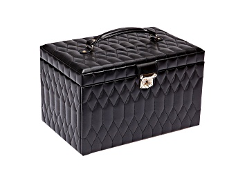 Picture of Caroline Extra Large Jewelry Box Black By Wolf