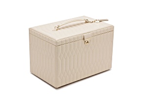 Caroline Extra Large Jewelry Box Ivory By Wolf