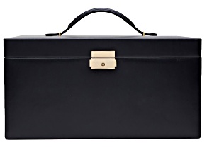 Heritage Large Jewelry Box in Black By Wolf