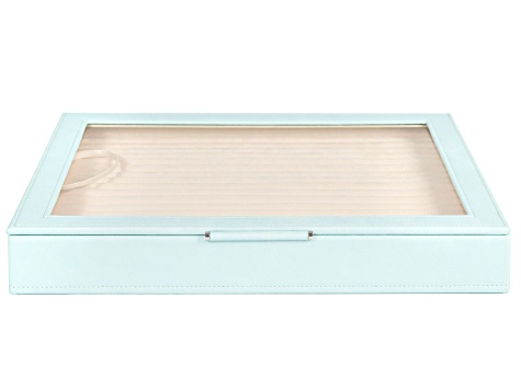 WOLF Large Ring Box with Window and LusterLoc (TM) in Aqua