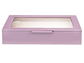 WOLF Medium Ring Box with Window and LusterLoc (TM) in Lavender Shimmer