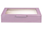 WOLF Medium Ring Box with Window and LusterLoc (TM) in Lavender Shimmer