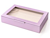 WOLF Medium Ring Box with Window and LusterLoc (TM) in Lavender Shimmer