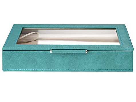 WOLF Medium Ring Box with Window and LusterLoc (TM) in Turquoise