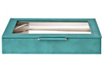 WOLF Medium Ring Box with Window and LusterLoc (TM) in Turquoise