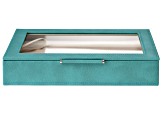 WOLF Medium Ring Box with Window and LusterLoc (TM) in Turquoise