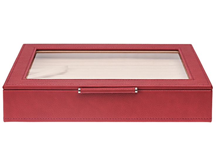 WOLF Medium Ring Box with Window and LusterLoc (TM) in Verry Berry