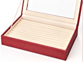 WOLF Medium Ring Box with Window and LusterLoc (TM) in Verry Berry