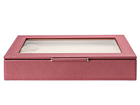 WOLF Medium Ring Box with Window and LusterLoc (TM) in Berry Shimmer