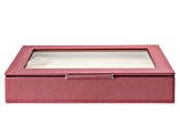 WOLF Medium Ring Box with Window and LusterLoc (TM) in Berry Shimmer