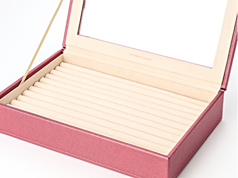 WOLF Medium Ring Box with Window and LusterLoc (TM) in Berry Shimmer