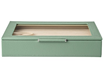 WOLF Large Jewelry Box with Window and LusterLoc (TM) in Powder Rose