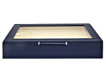 WOLF Medium Ring Box with Window and LusterLoc (TM) in Navy