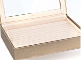 WOLF Medium Ring Box with Window and LusterLoc (TM) in Pyrite Gold