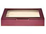 WOLF Medium Ring Box with Window and LusterLoc (TM) in Plum