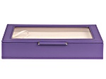 WOLF Medium Ring Box with Window and LusterLoc (TM) in Jacaranda Flower Purple