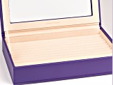 WOLF Medium Ring Box with Window and LusterLoc (TM) in Jacaranda Flower Purple