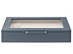 WOLF Medium Ring Box with Window and LusterLoc (TM) in Basalt Gray