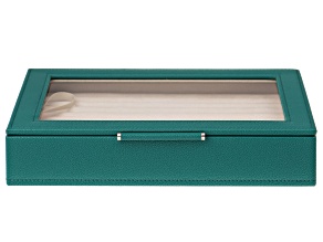 WOLF Medium Ring Box with Window and LusterLoc (TM) in Malachite Green