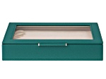 WOLF Medium Ring Box with Window and LusterLoc (TM) in Malachite Green