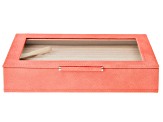 WOLF Medium Ring Box with Window and LusterLoc (TM) in Coral