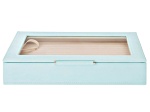 WOLF Medium Ring Box with Window and LusterLoc (TM) in Aqua