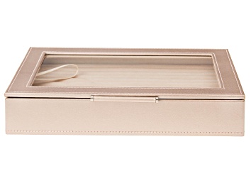 Medium 3-Tier Jewelry Box with Window and LusterLoc (TM) in Stone