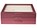 WOLF Large Jewelry Box with Window and LusterLoc in Berry Shimmer
