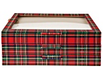 WOLF Large Jewelry Box with Window and LusterLoc in Red Plaid