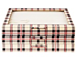 WOLF Large Jewelry Box with Window and LusterLoc in Tan Plaid