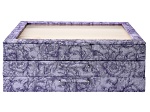 WOLF Large Jewelry Box with Window and LusterLoc™ in Purple Floral