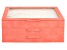 WOLF Large 3-Tier Jewelry Box with Window and LusterLoc (TM) in Coral