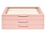 WOLF Large Jewelry Box with Window and LusterLoc (TM) in Powder Rose
