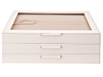 WOLF Large Jewelry Box with Window and LusterLoc in Ivory