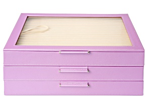 WOLF Large Jewelry Box with Window and LusterLoc in Lavender Shimmer