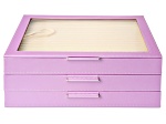 WOLF Large Jewelry Box with Window and LusterLoc in Lavender Shimmer