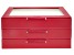 WOLF Medium Jewelry Box with Window and LusterLoc (TM) in Red