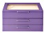 WOLF Medium 3-Tier Jewelry Box with Window and LusterLoc (TM) in Jacaranda Flower Purple