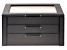 WOLF 3-Tier Jewelry Box with Window, Hanging Necklace Side Panels, and LusterLoc (TM) in Black