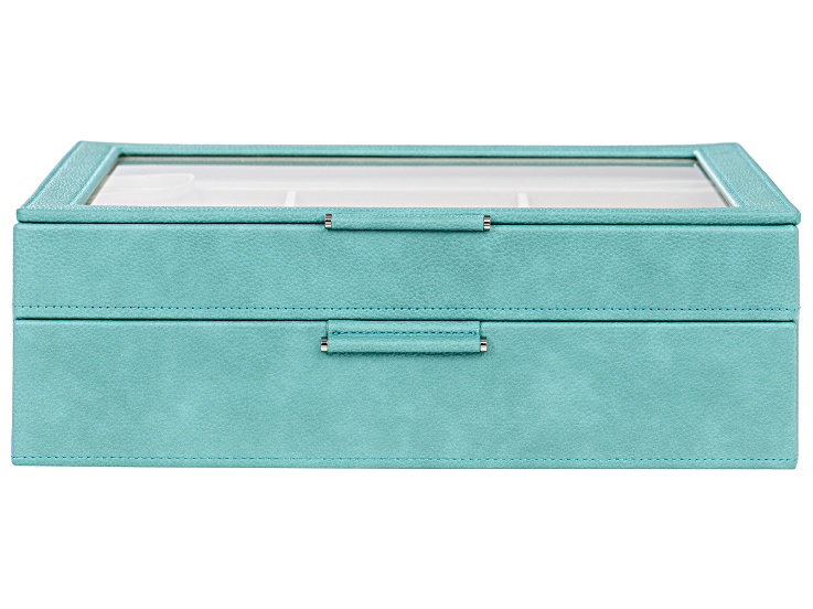 WOLF 2-Tier Jewelry Box with Window, Bangle Drawer, and LusterLoc