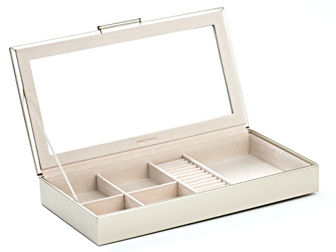 WOLF Single Tier Multi-Compartment Jewelry Box with Window and ...