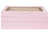 WOLF Stackable Jewelry Box with Window and LusterLoc (TM) in Blush Pink