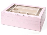 WOLF Stackable Jewelry Box with Window and LusterLoc (TM) in Blush Pink