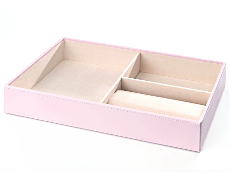 WOLF Stackable Jewelry Box with Window and LusterLoc (TM) in Blush Pink -  WJB162C